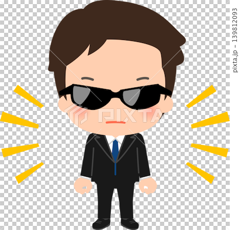 A man wearing a suit and sunglasses. A man wearing a suit and sunglasses. 139812093