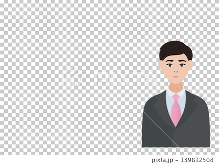 Vector illustration of a man in a suit looking troubled or worried. Vector illustration of a man in a suit looking troubled or worried. 139812508