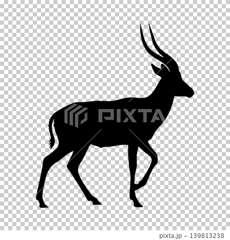 Antelope silhouette, alpha channel Antelope silhouette, alpha channel 139813238