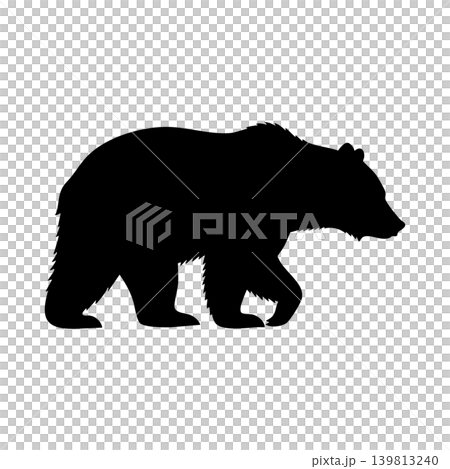 Bear silhouette, alpha channel 139813240
