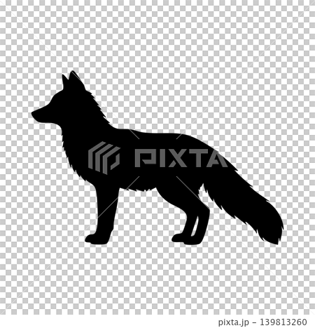 Fox silhouette, alpha channel Fox silhouette, alpha channel 139813260