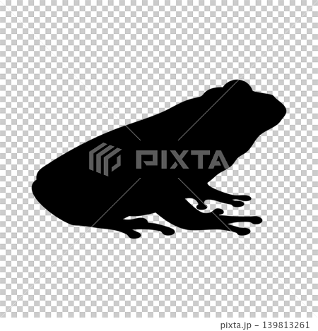 Frog silhouette, alpha channel 139813261