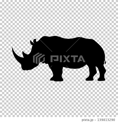 Rhinoceros silhouette, alpha channel 139813290