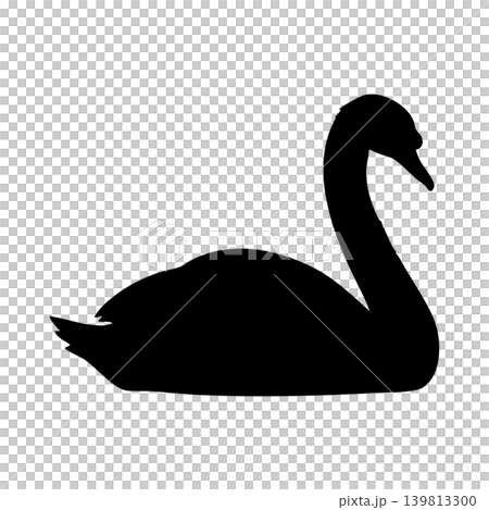 Swan silhouette, alpha channel Swan silhouette, alpha channel 139813300