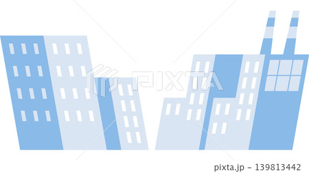 Industrial factory and urban office buildings vector illustration. Manufacturing, urban development, energy, business infrastructure, city planning, industrial zone. Power plant and skyscrapers Industrial factory and urban office buildings vector illustration. Manufacturing, urban development, energy, business infrastructure, city planning, industrial zone. Power plant and skyscrapers 139813442