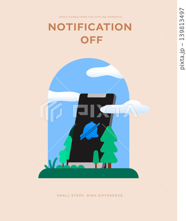 Notification Off Poster Template Digital Rest Relief Stress Management Freedom from Digital Alerts Notification Off Poster Template Digital Rest Relief Stress Management Freedom from Digital Alerts 139813497