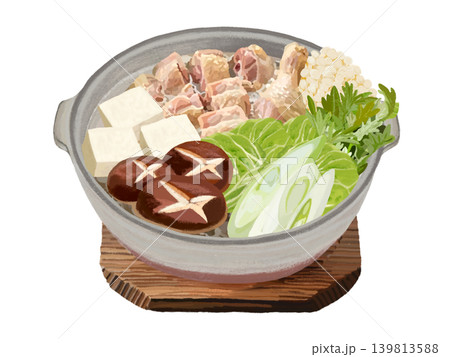 水炊き鍋（鍋敷き付き） 139813588