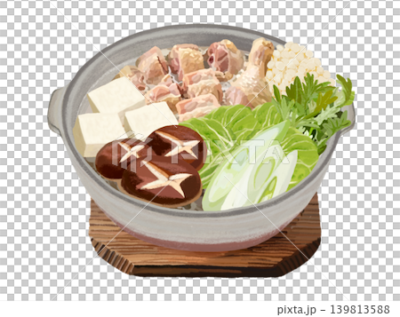 水炊き鍋（鍋敷き付き） 139813588