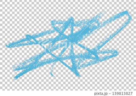 light blue pencil strokes isolated on transparent background 139813827