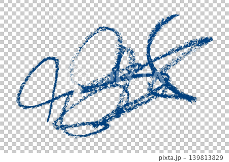 blue pencil strokes isolated on transparent background 139813829