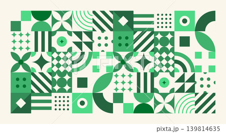 Green Geometric Background 139814635