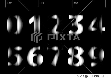 線の0から9までの数字のセット_029 線の0から9までの数字のセット_029 139816195