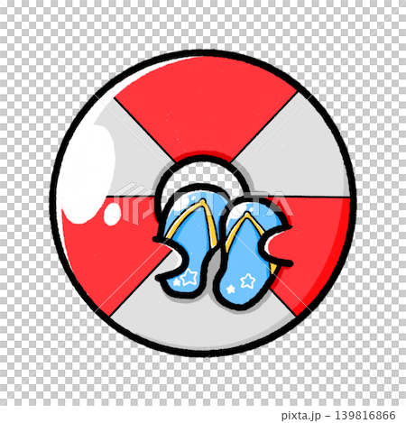 Floating inflatable ring | Baby being held in sandals (faceless) Floating inflatable ring | Baby being held in sandals (faceless) 139816866
