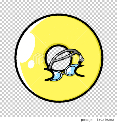 Floating inflatable ring | Goggles and hugging (faceless) 139816868