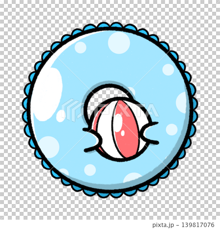 Floating inner tube | Hugging a beach ball (faceless) Floating inner tube | Hugging a beach ball (faceless) 139817076