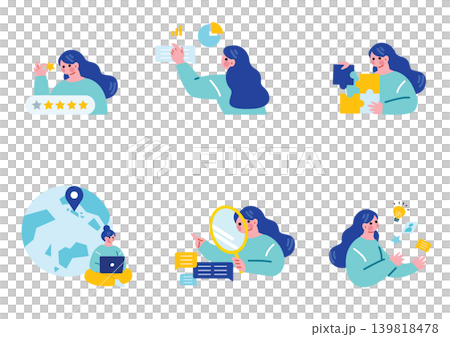 Business woman illustration set Business woman illustration set 139818478