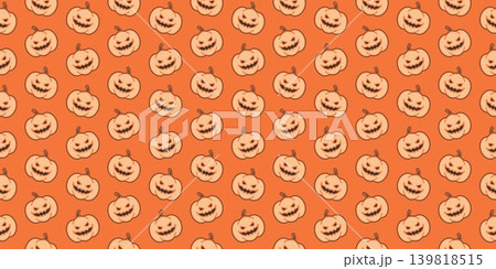 Jack O Lantern Halloween Pumpkin Pattern 139818515