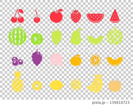 果物_カラー単色_セット 139818723