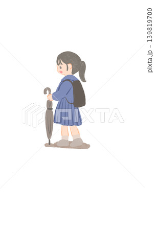 傘を持つ学生 傘を持つ学生 139819700
