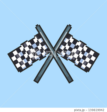 Pixel art Race Flag game asset design Pixel art Race Flag game asset design 139819942
