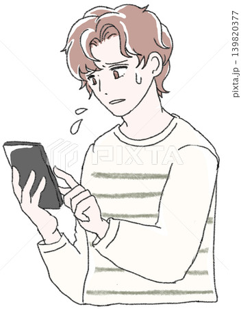 男性携帯困る 男性携帯困る 139820377