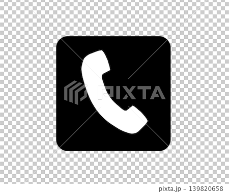Simple telephone (handset/contact) icon Simple telephone (handset/contact) icon 139820658