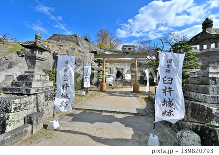 キリシタン大名として有名な大友宗麟の居城 大分県「臼杵城」の城門と石垣の様子 キリシタン大名として有名な大友宗麟の居城 大分県「臼杵城」の城門と石垣の様子 139820793