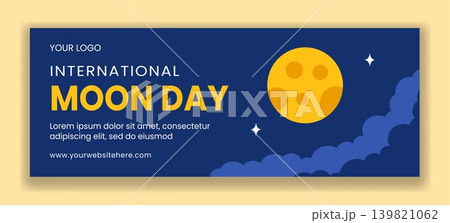 International Moon Day Flat Cartoon Hand Drawn Social Media Cover Illustration International Moon Day Flat Cartoon Hand Drawn Social Media Cover Illustration 139821062