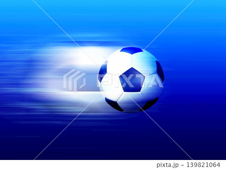 エネルギッシュなスピード表現のサッカーボール素材 エネルギッシュなスピード表現のサッカーボール素材 139821064