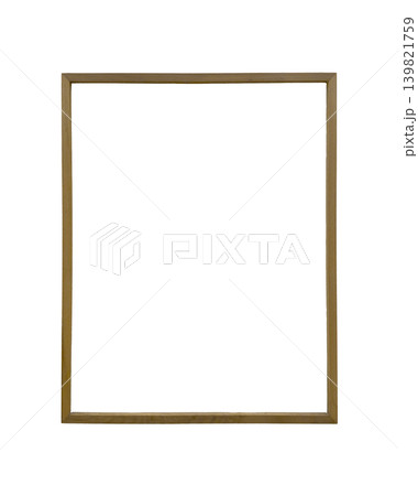 Blank wooden photo frame on white wall interior. Minimal modern mockup with vertical orientation and Blank wooden photo frame on white wall interior. Minimal modern mockup with vertical orientation and 139821759