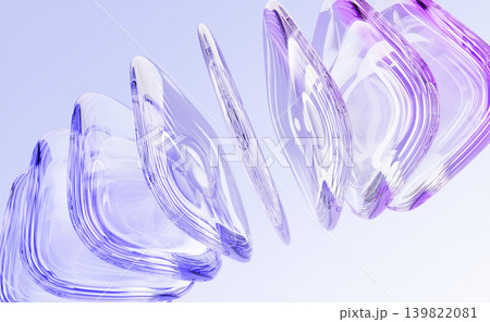 Abstract glass tech 3D background with iridescent transparent square plate shapes render. Diagonal wave block pattern, holographic gradient crystal lenses, line array, layered effect. 3D illustration Abstract glass tech 3D background with iridescent transparent square plate shapes render. Diagonal wave block pattern, holographic gradient crystal lenses, line array, layered effect. 3D illustration 139822081