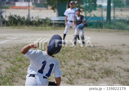 プロ野球選手を夢見て頑張っている野球少年 プロ野球選手を夢見て頑張っている野球少年 139822179