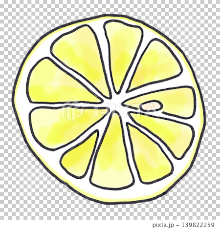 手描きイラスト レモンの断面  139822259
