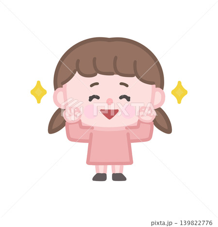 ガッツポーズの女の子 139822776