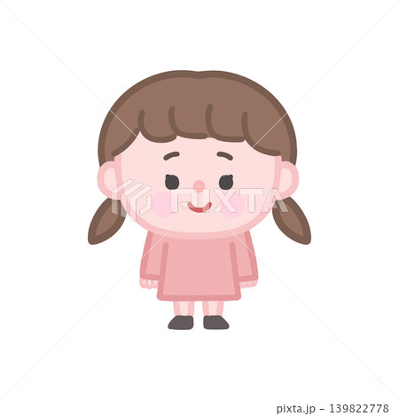 正面を向く女の子 139822778