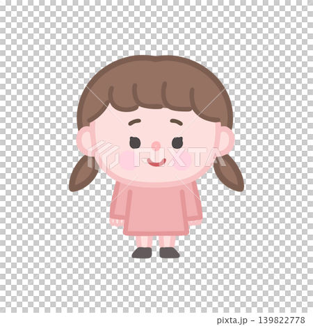 正面を向く女の子 139822778