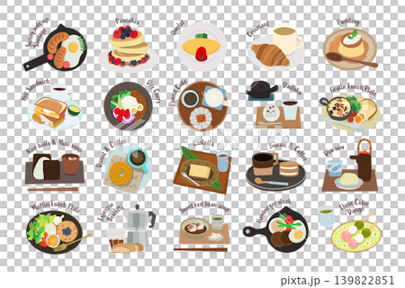 Cute and delicious cafe menu illustrations Cute and delicious cafe menu illustrations 139822851