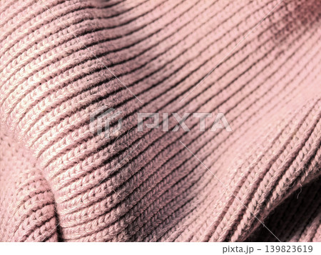 Soft Pink Knitted Fabric Texture With Folds Soft Pink Knitted Fabric Texture With Folds 139823619