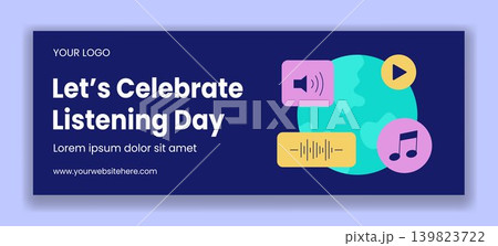 Healthcare World Listening Day Social Media Cover Flat Cartoon Hand Drawn Design Healthcare World Listening Day Social Media Cover Flat Cartoon Hand Drawn Design 139823722