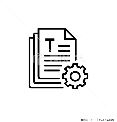 AI Document Processing and Text Optimization Icon 139823836