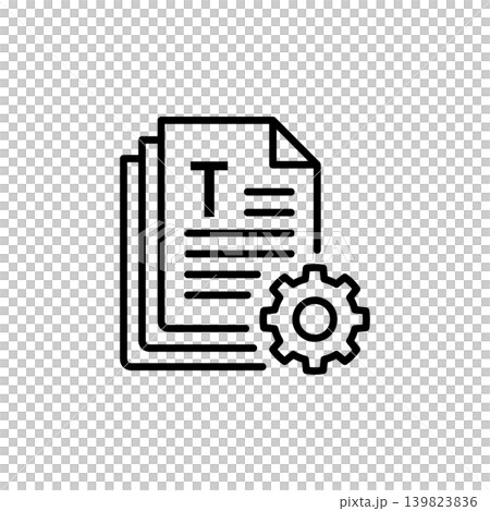 AI Document Processing and Text Optimization Icon 139823836