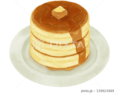 パンケーキの手描きイラスト パンケーキの手描きイラスト 139823889