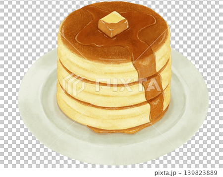 パンケーキの手描きイラスト パンケーキの手描きイラスト 139823889