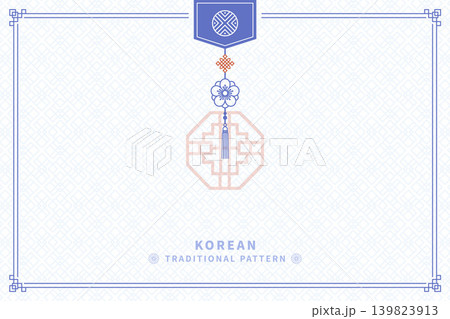 Minimalist Korean Traditional Ornament Frame Background Minimalist Korean Traditional Ornament Frame Background 139823913