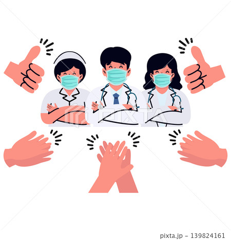 Medical Professionals Applauded For Their Efforts 139824161