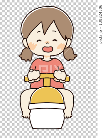 トイレと便座でトイレトレーニングのイラスト 139824306