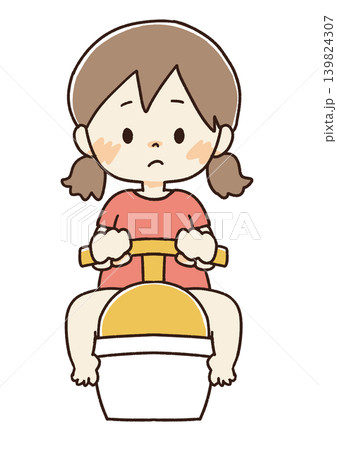 トイレと便座でトイレトレーニングのイラスト 139824307