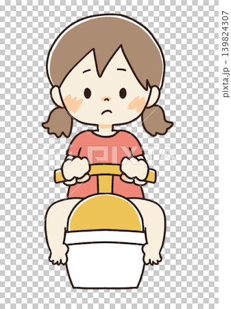 トイレと便座でトイレトレーニングのイラスト 139824307