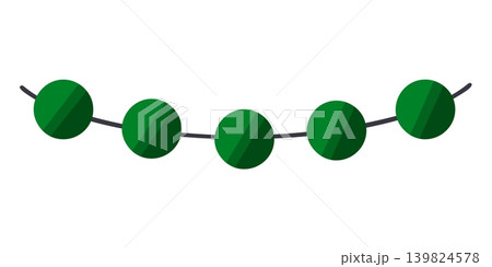 Green Round Ball Garland Cartoon Vector Clipart Green Round Ball Garland Cartoon Vector Clipart 139824578