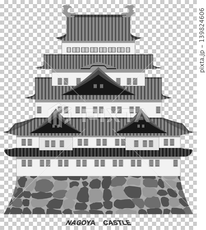 名古屋城(黑白) 名古屋城(黑白) 139824606